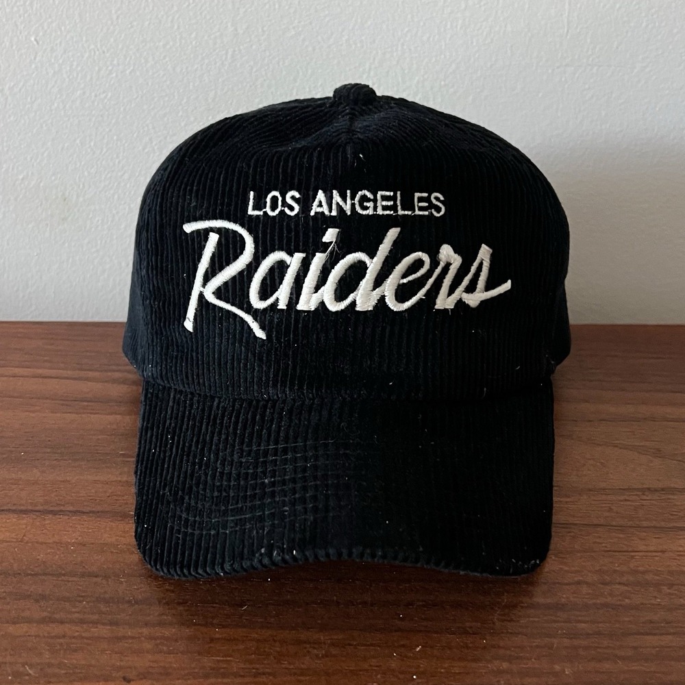 Vintage Los Angeles Raiders Sports Specialties Corduroy Hat The Cord Zip Back